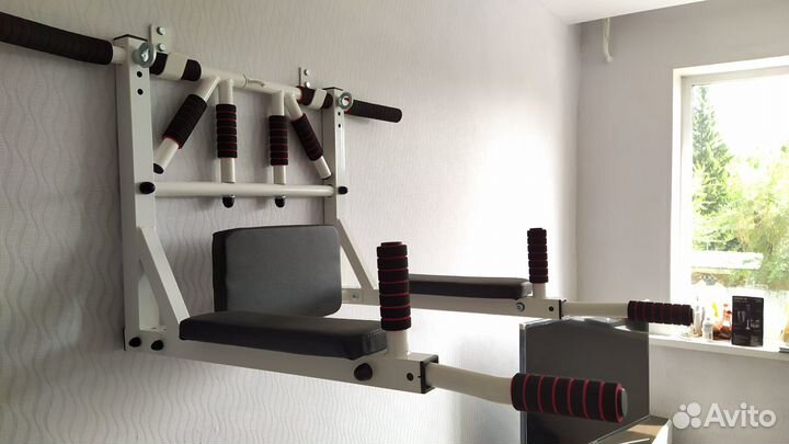 Турник брусья пресс Мультихват белый
