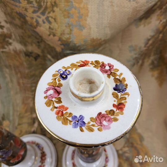 Подсвечники фарфоровые, пара, Capodimonte, Италия