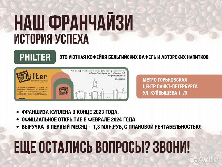 Франшиза кофейни. готовый бизнес кофейня