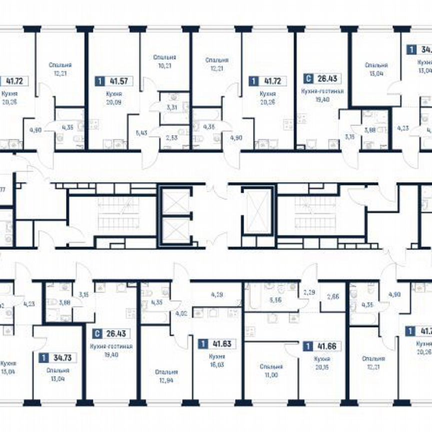 3-к. квартира, 77,5 м², 2/18 эт.