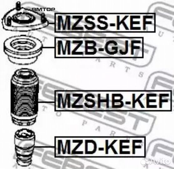 Febest mzdkef MZD-KEF febest Отбойник переднего ам