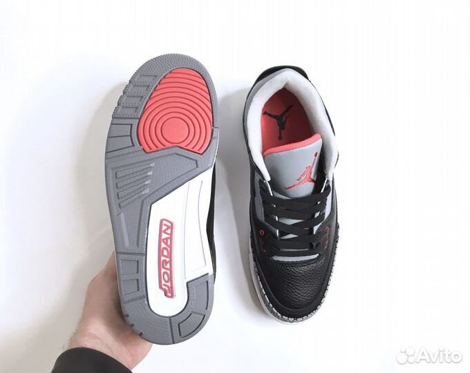 Кроссовки Air Jordan 3 black cement