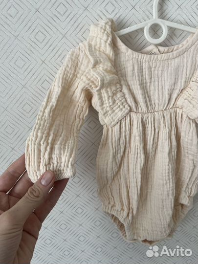 Боди для новорожденных девочек 62 муслин