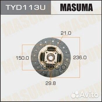 Диск сцепления toyota dyna masuma TYD113U TYD113U
