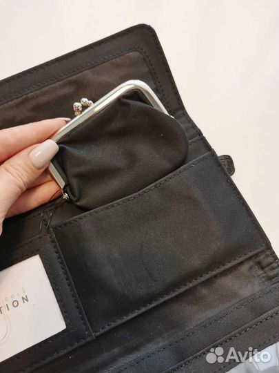 Женский клатч чёрный натуральная кожа