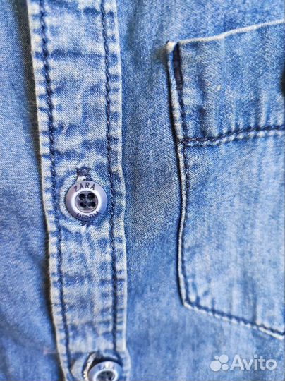 Джинсовая рубашка zara мальчику