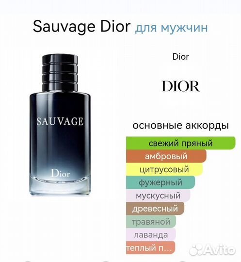 Sauvage Dior для мужчин