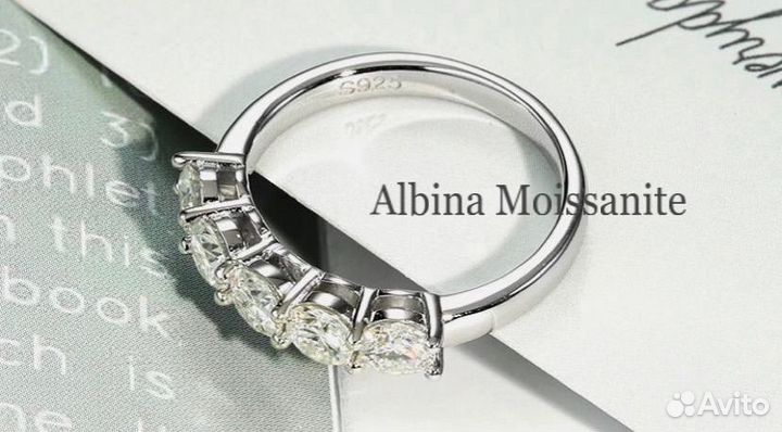 Кольцо дорожка 1ct бриллианты(муассаниты)