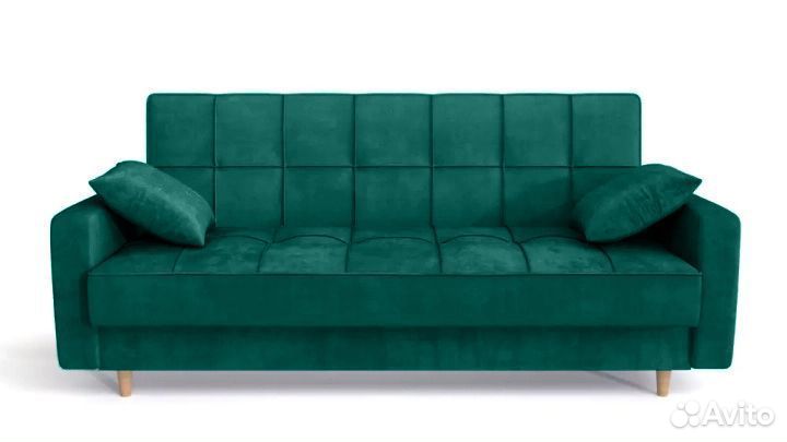 Прямой диван Эрика изумруд быстрая доставка