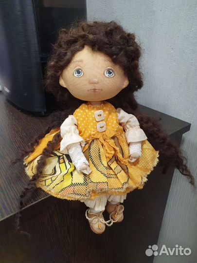 Интерьерная кукла болтушка ручная работа