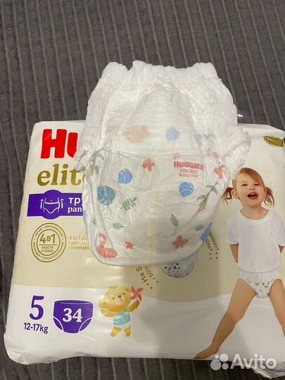 Подгузники трусики huggies elite soft 5