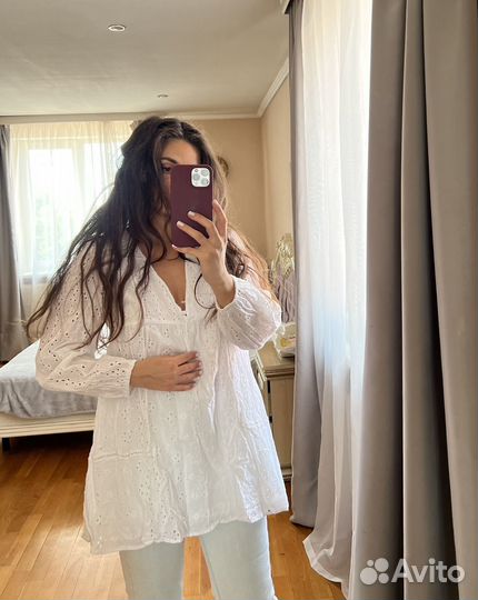 Блузка Zara (S-M) шитье