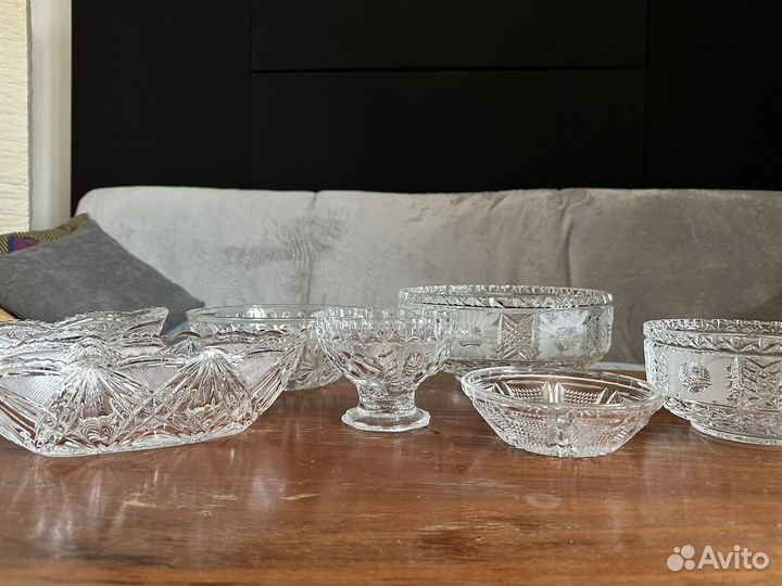 Столовая посуда из чешского хрусталя
