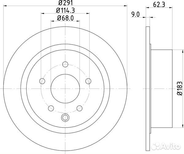 Диск тормозной зад