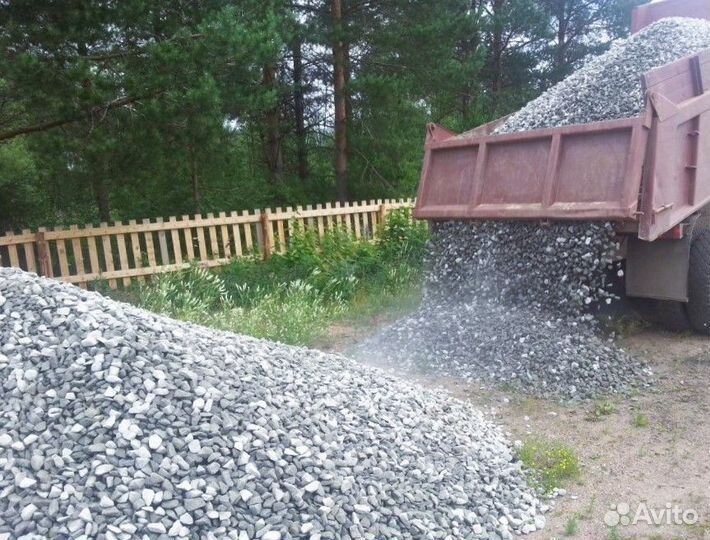 Щебень, окол для отсыпки дорог с достакой