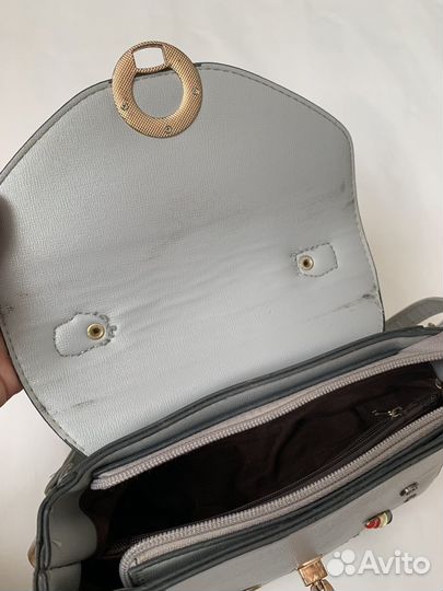 Женская сумка через плечо, серая 17*22