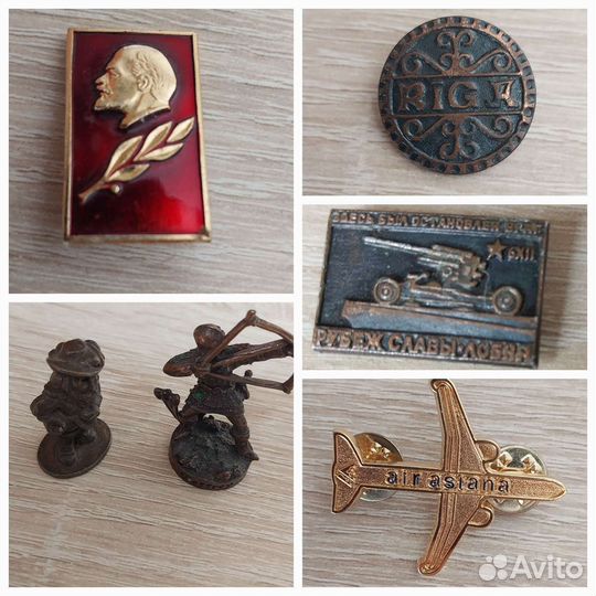 Значки ссср.Статуэтки бронза,винтаж