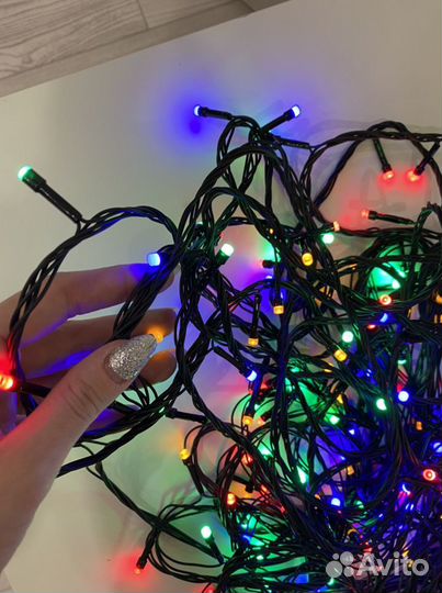 Продам гирлянду разноцветную (16 метров)
