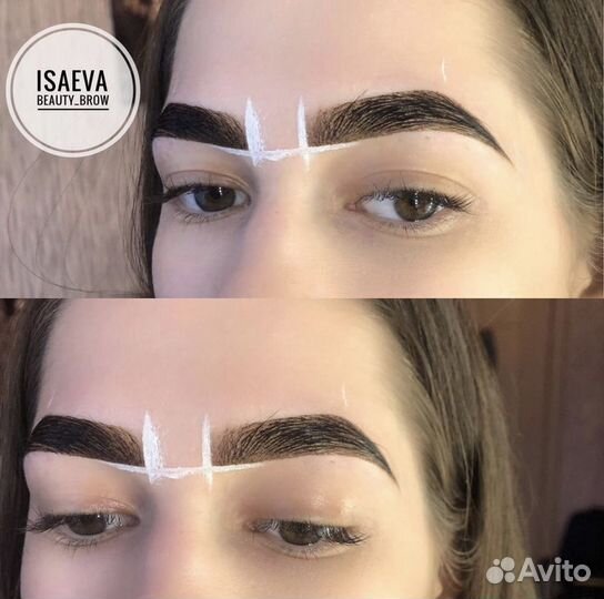 Окрашивание бровей хной