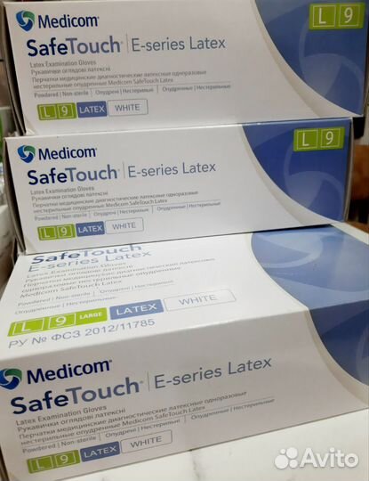 Перчатки медицинские латексные, виниловые