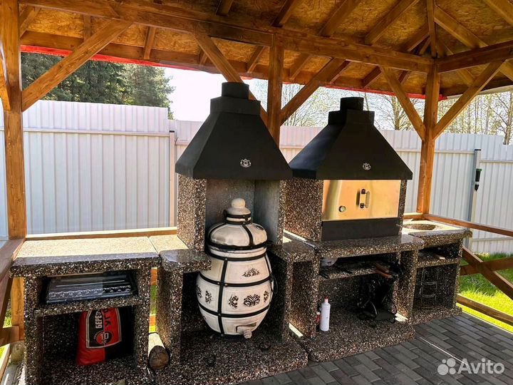 Печь барбекю, печь под казан,модуль под тандыр