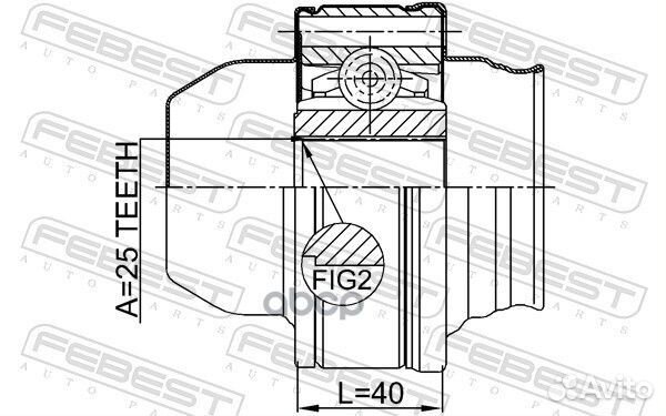 Шрус карданного вала 25x86 jeep cherokee (venez