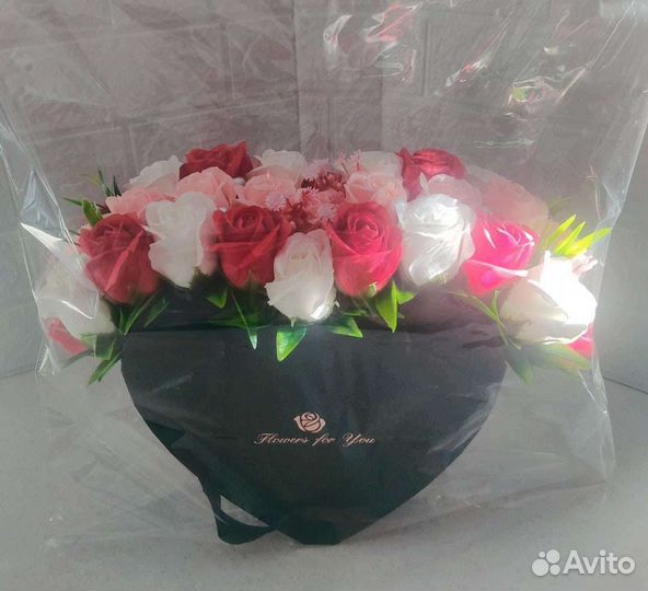 Букет из мыльных роз