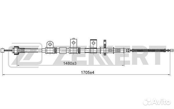 Zekkert BZ-1054 Трос стояночного тормоза Hyundai E