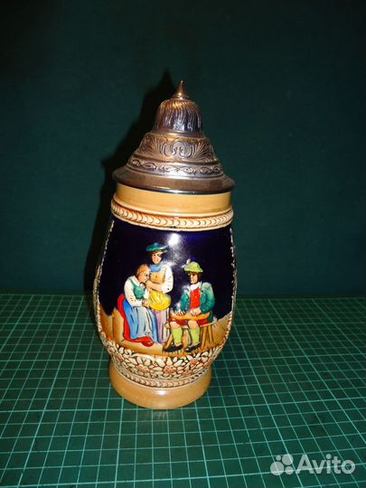 Кружка пивная старинная германия С крышкой