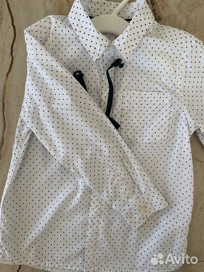 Рубашка школьная H&M с бабочкой