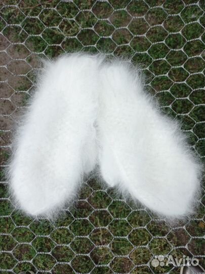 Варежки из пуха кролика