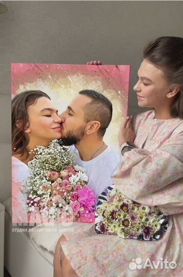 Портреты по фото на холсте от студии Magic