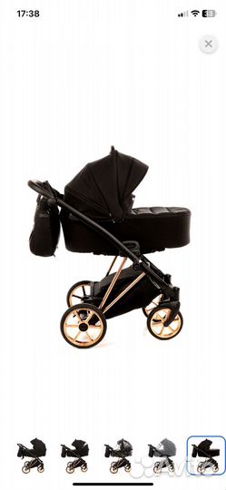 Коляска 3 в 1 Tako Jumper Style черный-медь