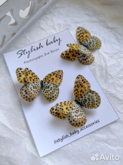 Бабочки на заколках для волос