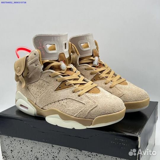 Кроссовки Nike Air Jordan 6 Retro x Travis Scott (Арт.61876)