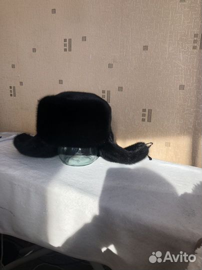 Норковая шапка мужская ушанка