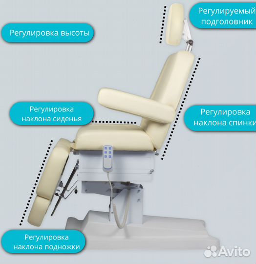 Педикюрное кресло 3 мотора Сириус-10