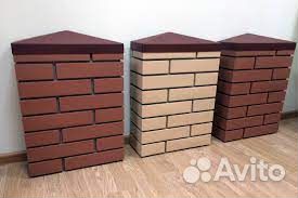 Пластиковая имитация кирпичного столба