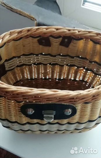 Сумка-корзина плетеная СССР. Винтаж