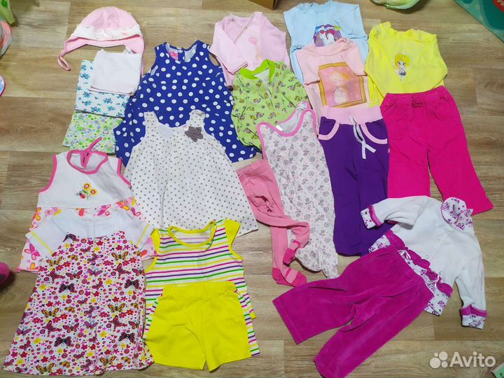 Вещи на девочку до года (до 74 см) пакетом