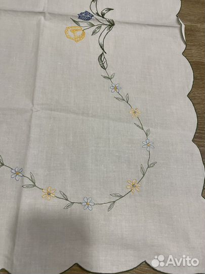 Скатерть с вышивкой винтаж, чайная