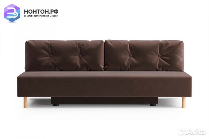 Диван еврокнижка Сайле коричневый