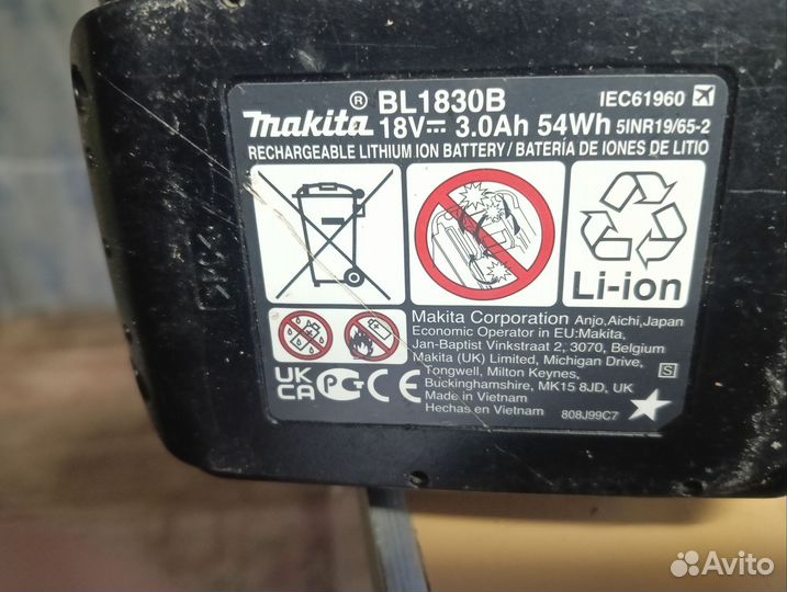 Makita xdt16 винтоверт