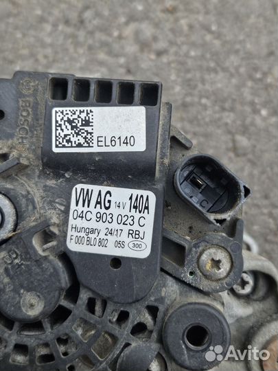 Генератор Шкода Рапид с обгонной муфтой