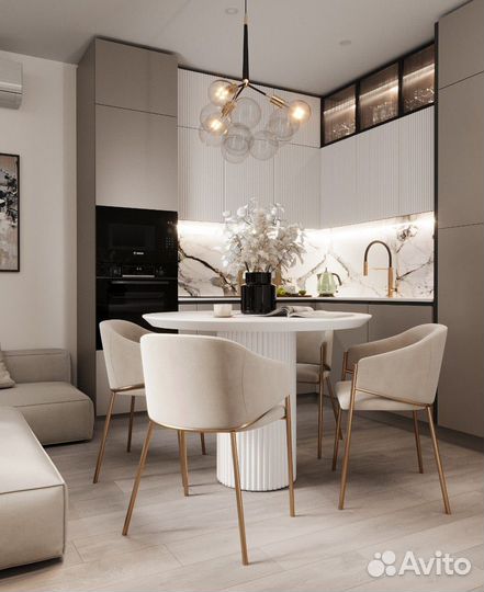 Стол кухонный круглый с раскладкой