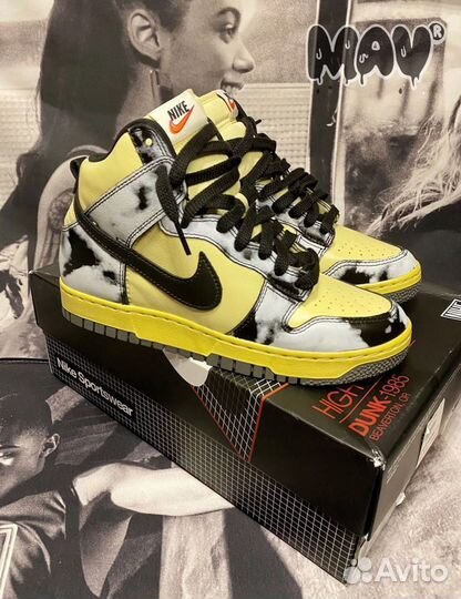 Nike dunk high 1985 acid wash на броне