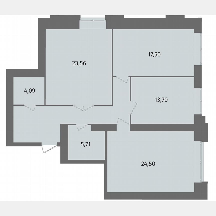 3-к. квартира, 106,6 м², 2/13 эт.