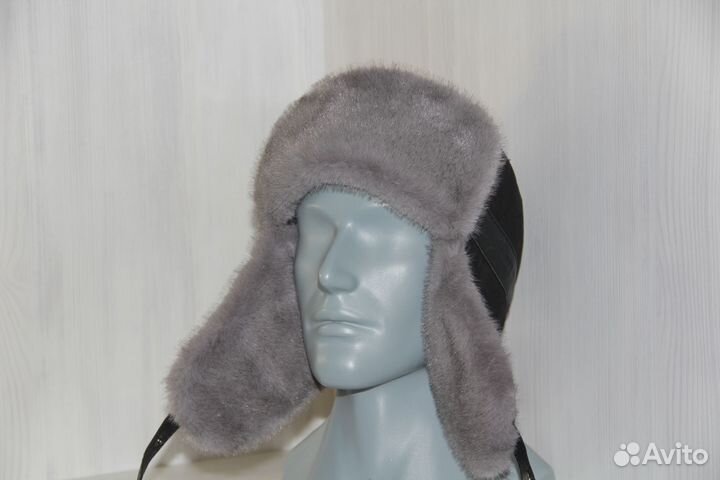 Кепка с мехом ушанка теплая шапка