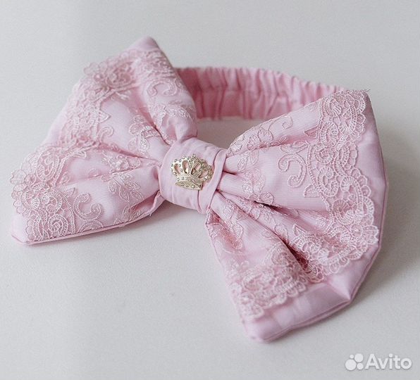 Бант на выписку из роддома, розовый