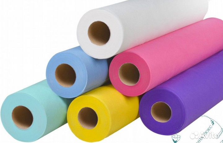 Простыни цветные одноразовые в рулонах, 100 шт